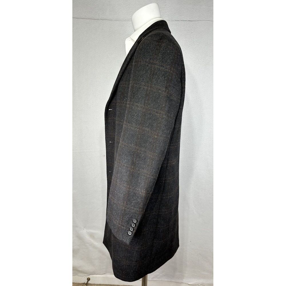 Hart Schaffner Marx Luxurious Wool Blend Over Coat 40L Windowpane‎ - Picture 6 of 14